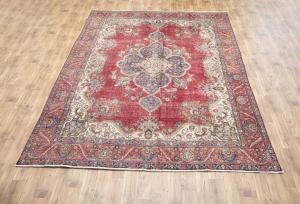 9'7x12'7 Hand Knotted Muted Floral Classic Oriental Wool Rug