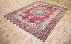 9'7x12'7 Hand Knotted Muted Floral Classic Oriental Wool Rug