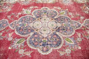 9'7x12'7 Hand Knotted Muted Floral Classic Oriental Wool Rug