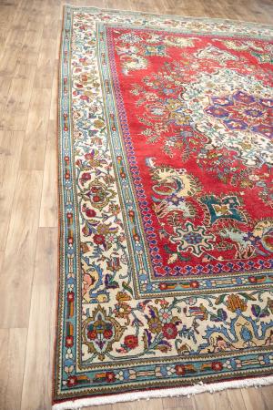 10'0x12'9 Hand Knotted Muted Floral Classic Oriental Wool Rug