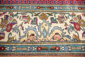 10'0x12'9 Hand Knotted Muted Floral Classic Oriental Wool Rug