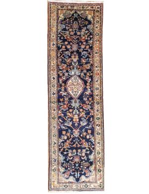 3'3x10'4 Hand Knotted Tribal Oriental Wool Runner Rug