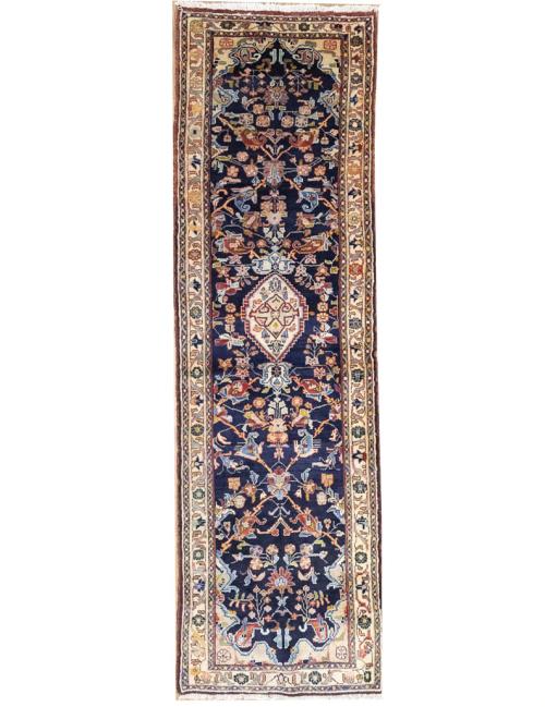 3'3x10'4 Hand Knotted Tribal Oriental Wool Runner Rug