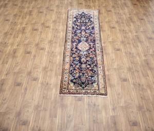 3'3x10'4 Hand Knotted Tribal Oriental Wool Runner Rug