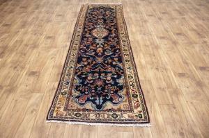 3'3x10'4 Hand Knotted Tribal Oriental Wool Runner Rug