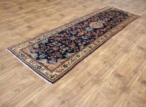 3'3x10'4 Hand Knotted Tribal Oriental Wool Runner Rug