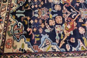 3'3x10'4 Hand Knotted Tribal Oriental Wool Runner Rug