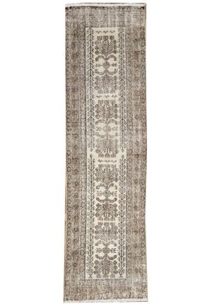 3'1x11'5 Hand Knotted Floral Oriental Wool Runner Rug