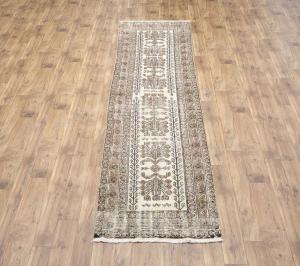 3'1x11'5 Hand Knotted Floral Oriental Wool Runner Rug