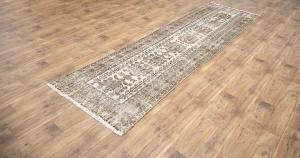 3'1x11'5 Hand Knotted Floral Oriental Wool Runner Rug