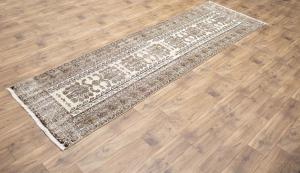 3'1x11'5 Hand Knotted Floral Oriental Wool Runner Rug