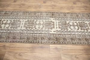 3'1x11'5 Hand Knotted Floral Oriental Wool Runner Rug