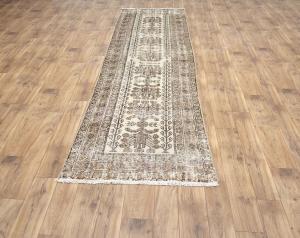 3'1x11'5 Hand Knotted Floral Oriental Wool Runner Rug