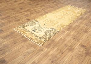 3'2x10'0 Hand Knotted Floral Oriental Wool Runner Rug