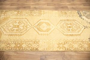 3'2x10'0 Hand Knotted Floral Oriental Wool Runner Rug
