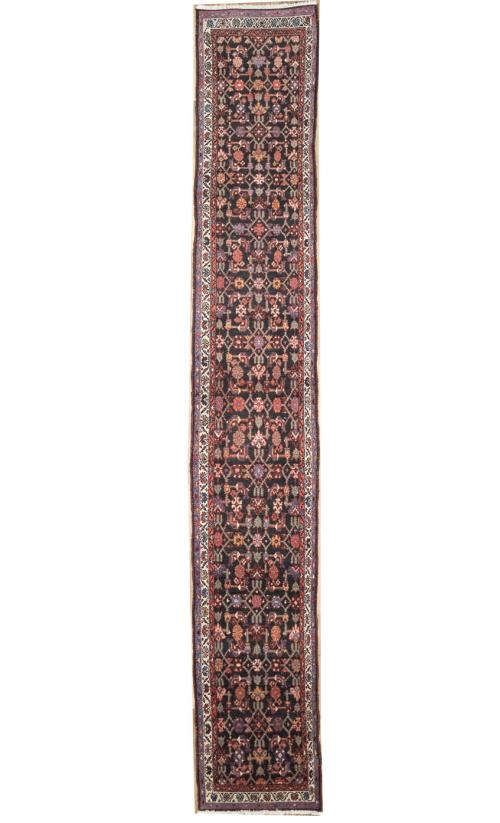 2'5x15'8 Hand Knotted Floral Tribal Oriental Wool Runner Rug