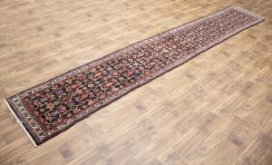 2'5x15'8 Hand Knotted Floral Tribal Oriental Wool Runner Rug