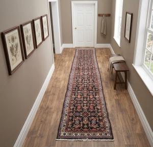 2'5x15'8 Hand Knotted Floral Tribal Oriental Wool Runner Rug