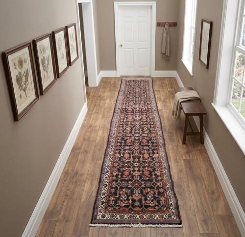 2'5x15'8 Hand Knotted Floral Tribal Oriental Wool Runner Rug