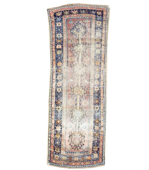 3'1x8'1 Hand Knotted Floral Oriental Wool Runner Rug