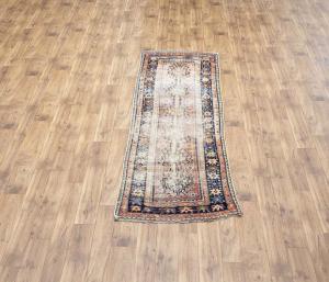 3'1x8'1 Hand Knotted Floral Oriental Wool Runner Rug