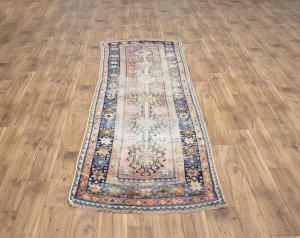 3'1x8'1 Hand Knotted Floral Oriental Wool Runner Rug
