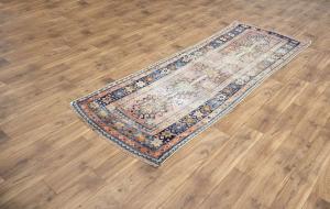 3'1x8'1 Hand Knotted Floral Oriental Wool Runner Rug