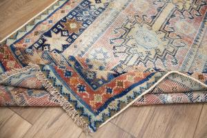 3'1x8'1 Hand Knotted Floral Oriental Wool Runner Rug