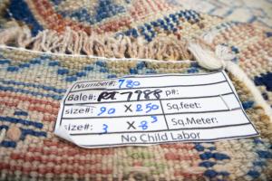 3'1x8'1 Hand Knotted Floral Oriental Wool Runner Rug