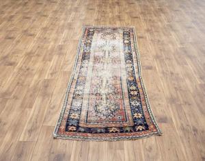 3'1x8'1 Hand Knotted Floral Oriental Wool Runner Rug