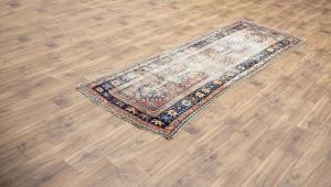 3'1x8'1 Hand Knotted Floral Oriental Wool Runner Rug