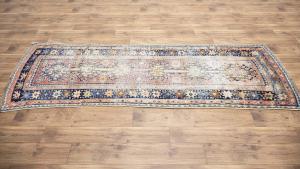 3'1x8'1 Hand Knotted Floral Oriental Wool Runner Rug