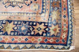 3'1x8'1 Hand Knotted Floral Oriental Wool Runner Rug