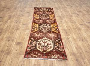 2'8x9'5 Hand Knotted Tribal Oriental Wool Runner Rug