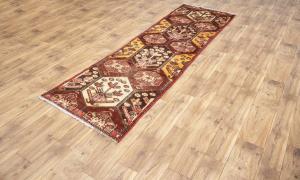 2'8x9'5 Hand Knotted Tribal Oriental Wool Runner Rug