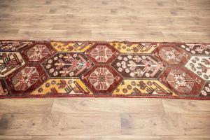 2'8x9'5 Hand Knotted Tribal Oriental Wool Runner Rug