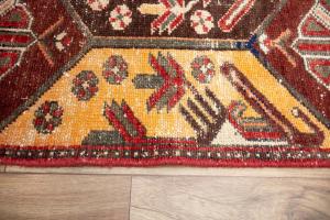 2'8x9'5 Hand Knotted Tribal Oriental Wool Runner Rug