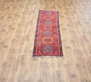 2'9x9'0 Hand Knotted Tribal Oriental Wool Runner Rug