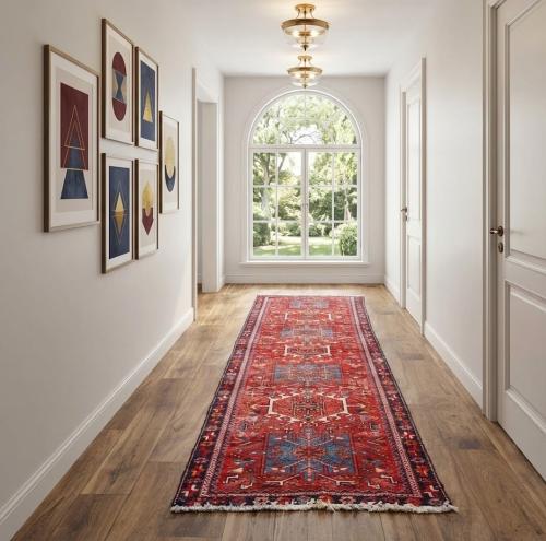 2'9x9'0 Hand Knotted Tribal Oriental Wool Runner Rug