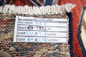 1'11x9'2 Hand Knotted Tribal Geometric Oriental Wool Runner Rug