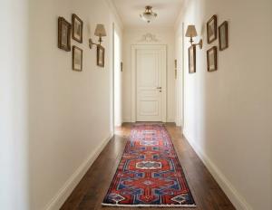1'11x9'2 Hand Knotted Tribal Geometric Oriental Wool Runner Rug