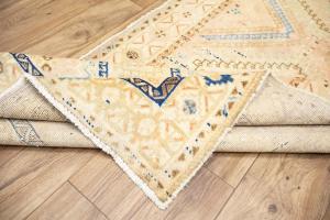 3'5x9'7 Hand Knotted Tribal Geometric Oriental Wool Runner Rug