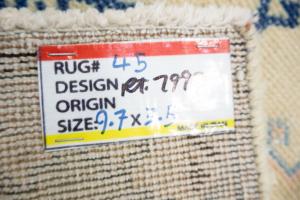 3'5x9'7 Hand Knotted Tribal Geometric Oriental Wool Runner Rug