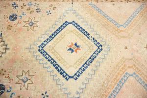 3'5x9'7 Hand Knotted Tribal Geometric Oriental Wool Runner Rug