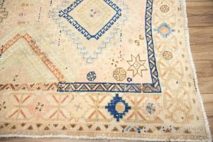 3'5x9'7 Hand Knotted Tribal Geometric Oriental Wool Runner Rug