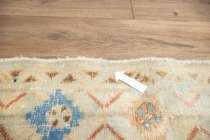 3'5x9'7 Hand Knotted Tribal Geometric Oriental Wool Runner Rug