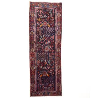 3'4x9'11 Hand Knotted Tribal Geometric Oriental Wool Runner Rug