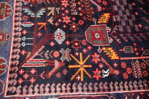 3'4x9'11 Hand Knotted Tribal Geometric Oriental Wool Runner Rug