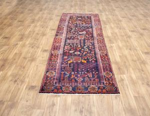 3'4x9'11 Hand Knotted Tribal Geometric Oriental Wool Runner Rug