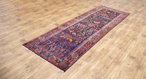 3'4x9'11 Hand Knotted Tribal Geometric Oriental Wool Runner Rug